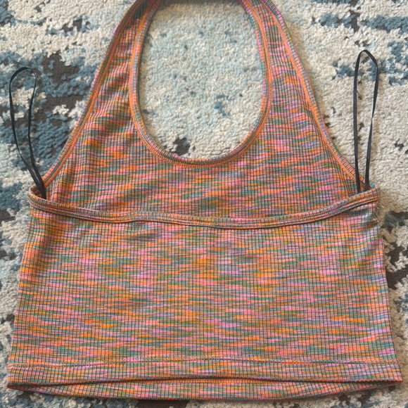 Divided Multicolor Ribbed Tank Top - Picture 4 of 4